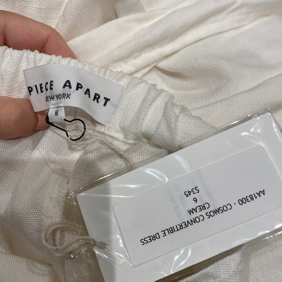 APIECE APART / NWT Cosmos Convertible Wrap Dress in cream linen SKIRT 6 - Picture 5 of 7